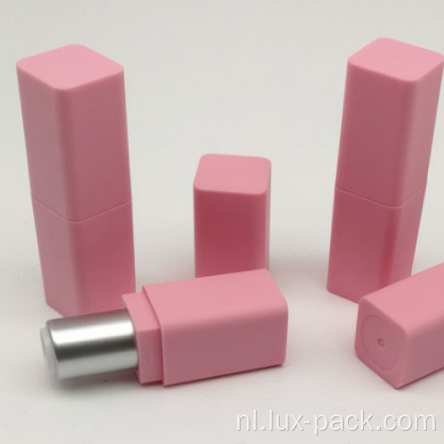 Mini -lippenstiftbuis lege buis vierkant roze buis